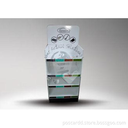 OEM Cardboard POS Display Stands with 4 Shelves Craft Paper